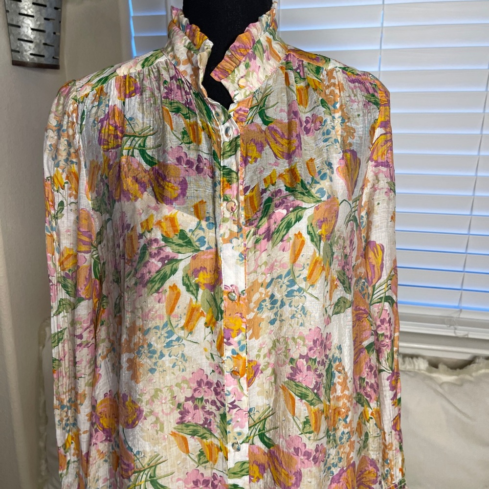 Fate With Love Floral Tiered Long-Sleeve Mini Dress - Boho Cottagecore - Picture 3 of 8